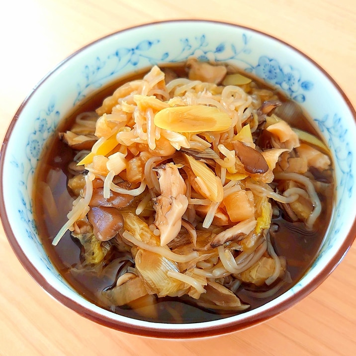 【簡単副菜】白菜と白滝のすき煮風